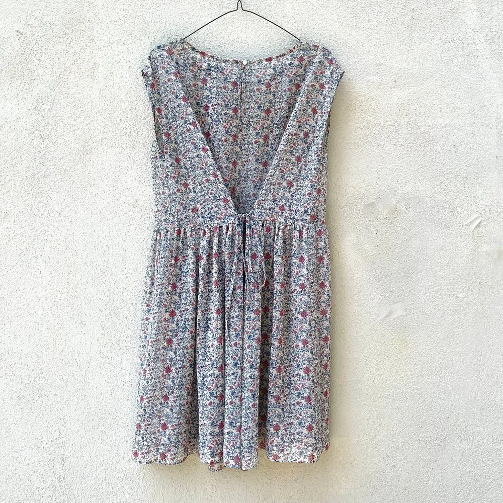 Madewell Chiffon Sharon Tie back Floral Babydoll Dress - Picture 6 of 9